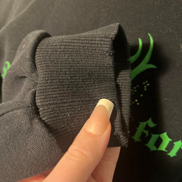 Playboy Forever Distressed Hoodie - Black & Green - Picture 4 of 5